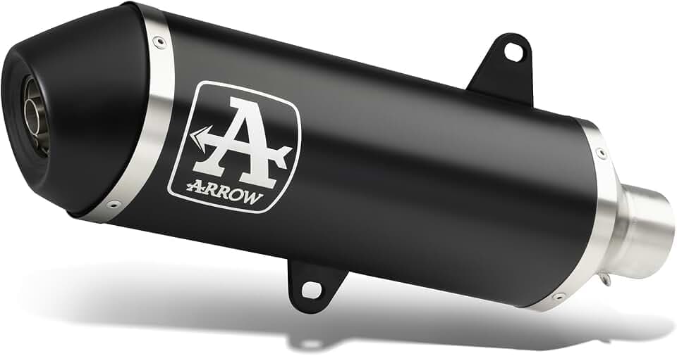 ARROW URBAN ALUMINIUM DARK" SILENCER WITH "DARK" END CAP" KYMCO XCITING 400I S '18/19 HOMOLOGATED URBAN DARK ALUMINIUM EXHAUST WITH DARK INOX ENDCAP FOR ARROW COLLECTOR
