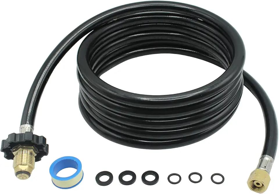 12FT Propane Hose for Connection Weed Burner Heating Torch, G3/8”-19