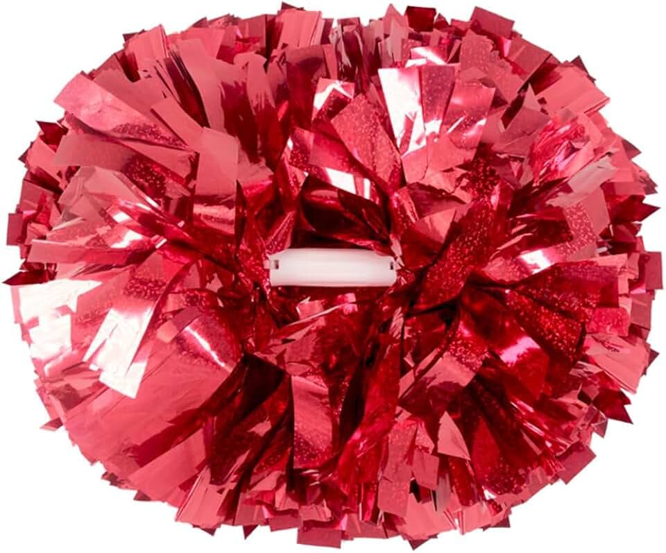 Hooshing 2/6/12PCS Pom Poms Cheerleading with Baton Handle Cheerleader Pompoms for Cheering Sports Games Dancing Party Team Spirit
