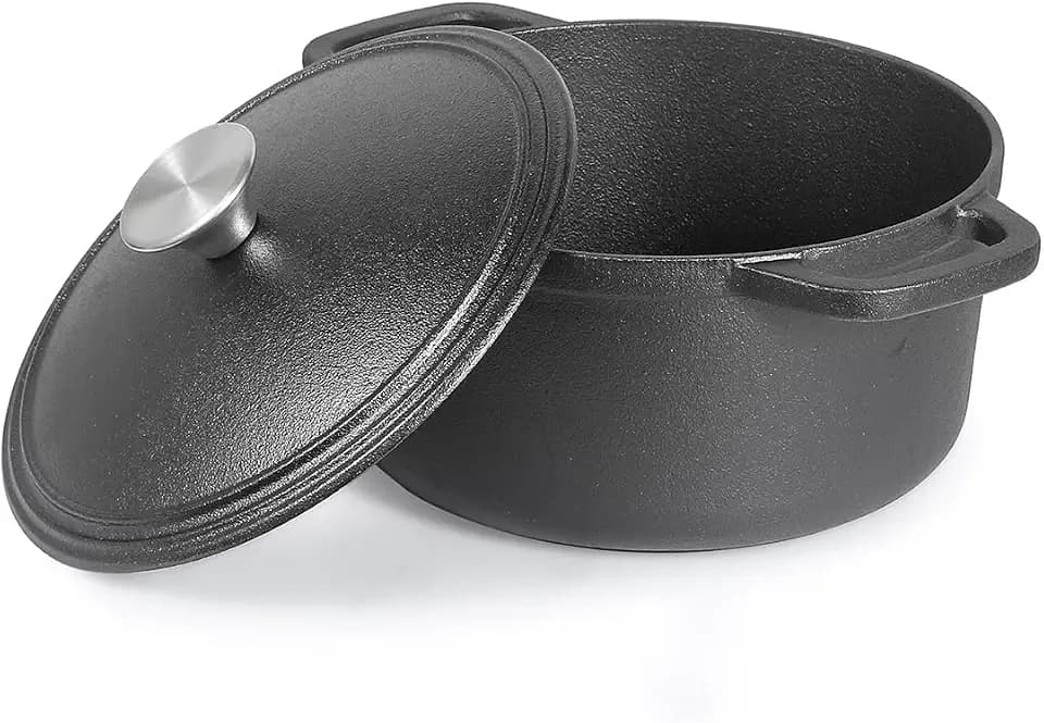 Commercial Chef 3.4-Qt. Dutch Oven with Lid, Cast Iron, CHCI340