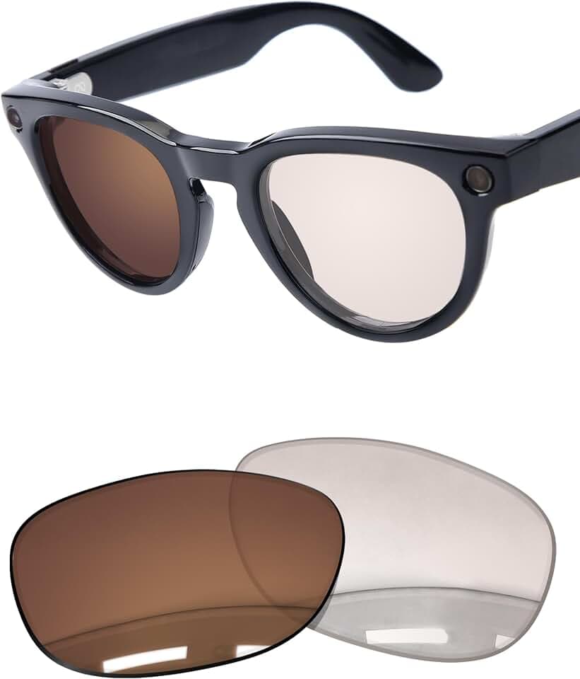1.6MM Polarized Replacement Lenses for Ray-Ban Meta Wayfarer RW4006 / 4008 & Gen 2 RW4012 (50mm & 53mm) Smart Glasses