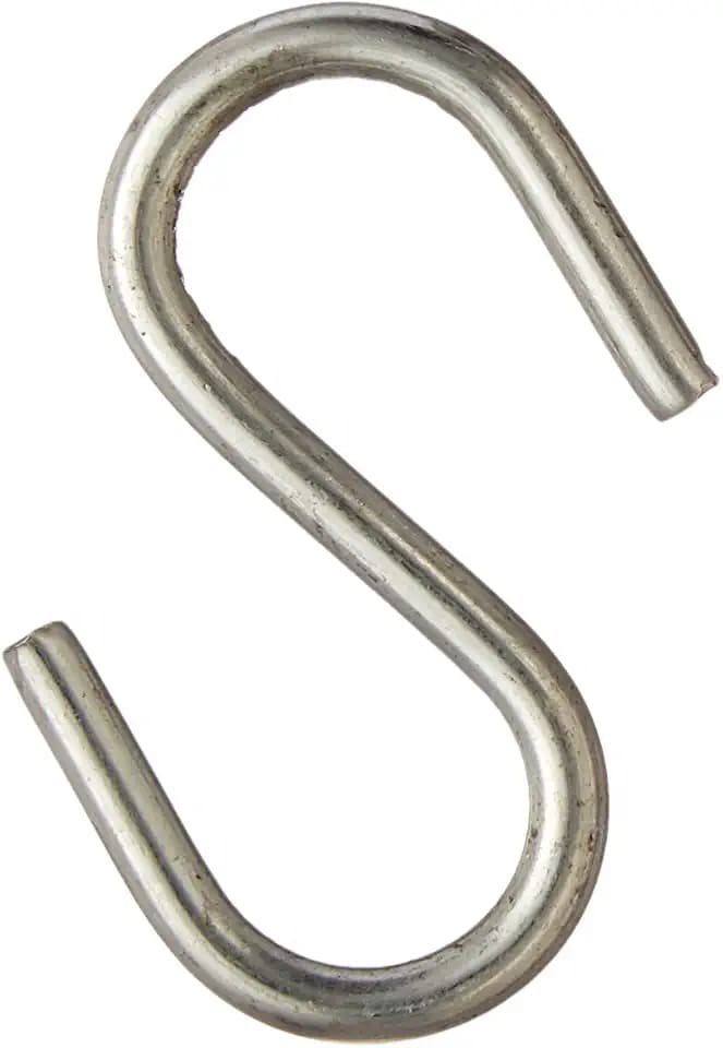 Azar Displays 700023 0.5" W x 1.25" H Metal S-Hook (20 Pack)