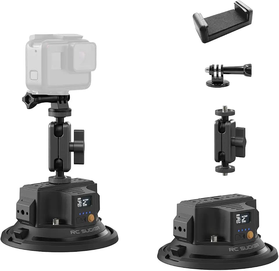 4.5" Electric Suction Cup Camera Mount with Ball Head Magic Arm
