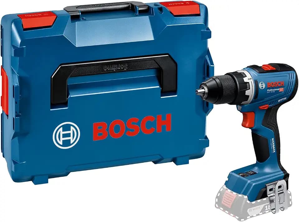 Bosch PRO 18V System Akku-Bohrschrauber GSR 18V-65 (bürstenloser Motor, Kopflänge 166, inkl. L-BOXX)