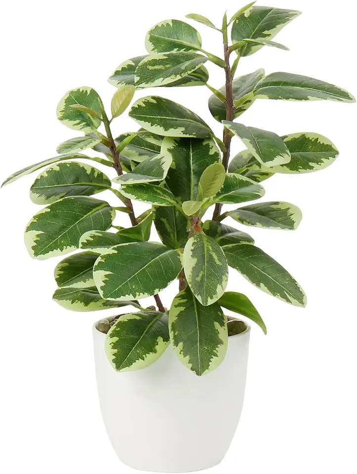 Briful Künstliche Zimmerpflanze Kamelie Kunstpflanze Camellia Japonica im Kunststofftopf Dekorative Seidenblumen Kamelie Kunstblumen für Home Hotel Dekoration