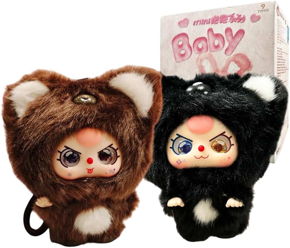 Baby Three Mini Hug Series Plush Blind Box 1PC (1 of 9 Possible Styles) Cute Figures Collectible Toys Birthday Gifts (1PC BlindBox)