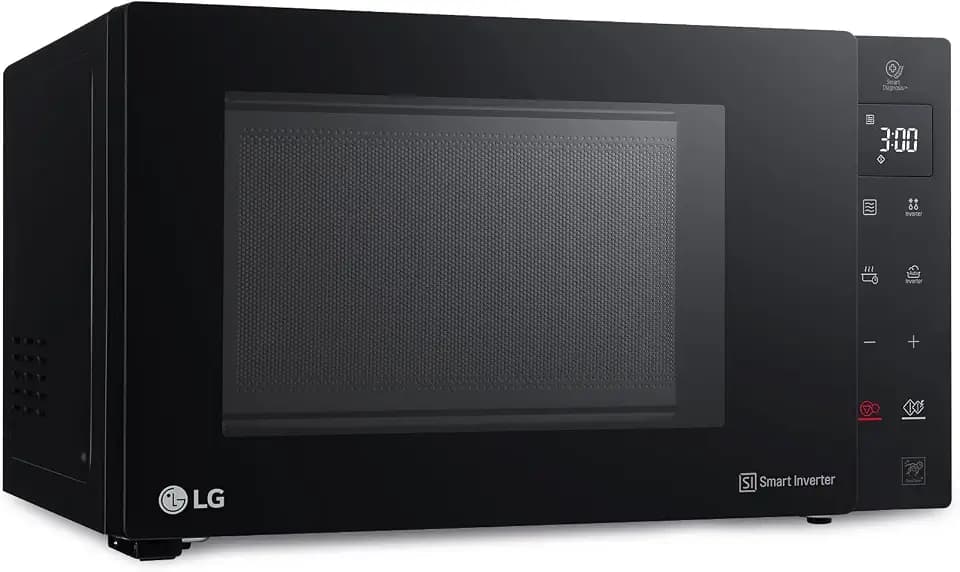 LG MH6535GIB Mikrowelle mit Grill 25L, 1150W, Grill mit 900W, Smart-Inverter-Technologie, Eco-Funktion, Schwarz
