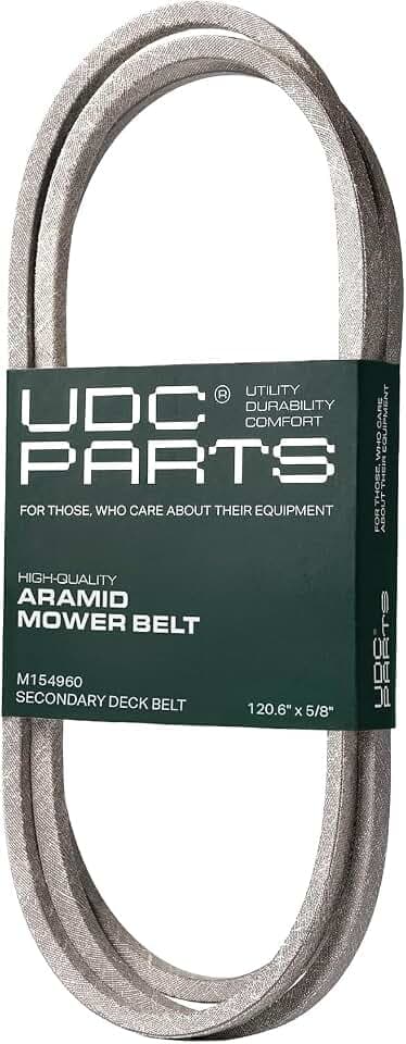 UDC Parts M154960 Secondary Deck Belt, 5/8"x120.6", Aramid Cord