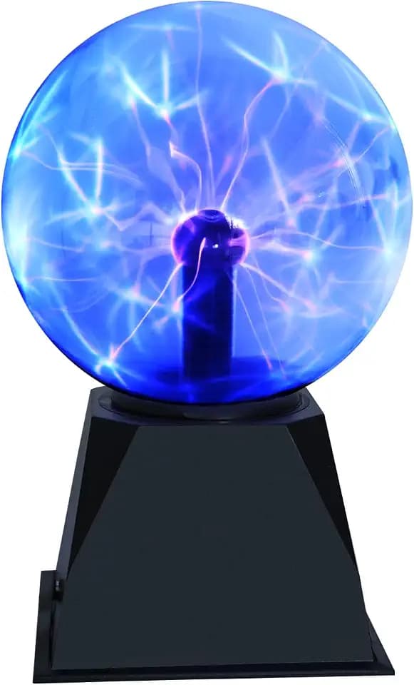 DELIPOP 6 Zoll Plasmakugel, Magische Leucht Ball Plasmalampe Blau