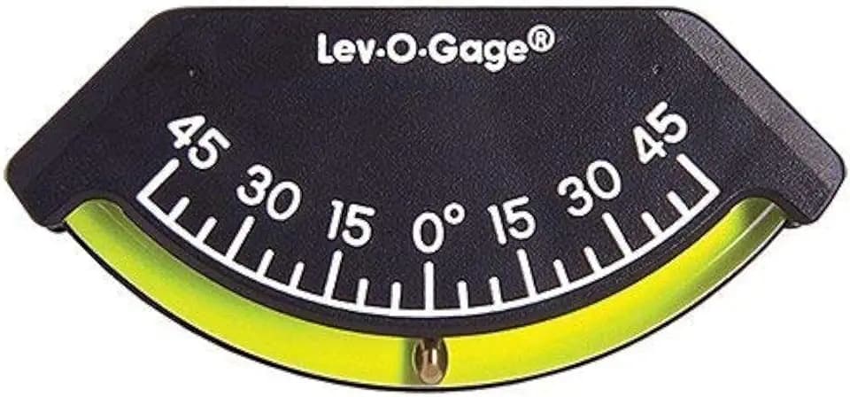 Sun Company Lev-o-gage Heel-Angle Sailing Clinometer (Marine Model) | Mounts on Bulkhead of Boat