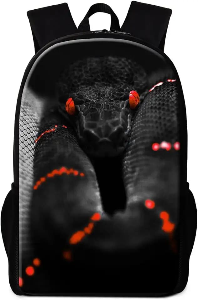 GIVE ME BAG Generic Snake Printed School Backpack for Children Cool Outdoor Bags Bookbags