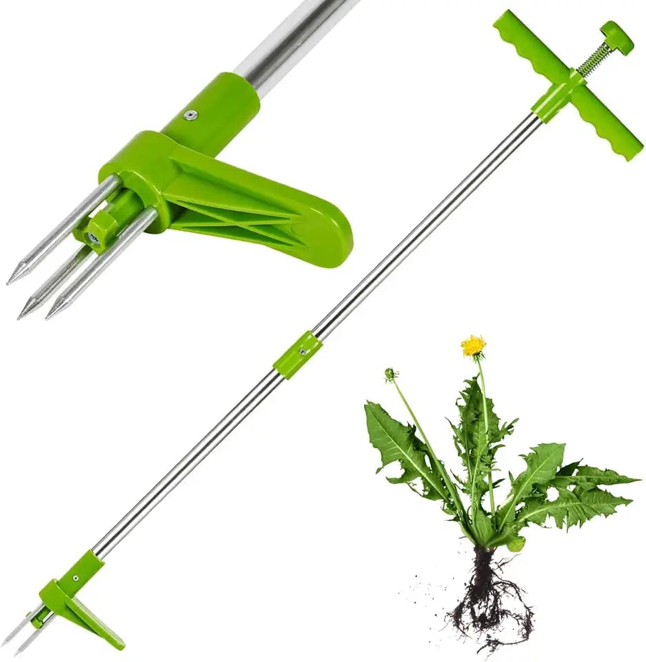 Kinzo Unkrautstecher Gartenwerkzeug mit Langem Griff - Ergonomisch - Für Effektive Unkrautentfernung - 100 cm