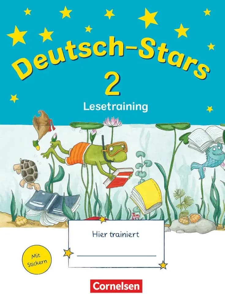 Deutsch-Stars - Allgemeine Ausgabe - 2. Schuljahr: Lesetraining - Übungsheft - Mit Lösungen