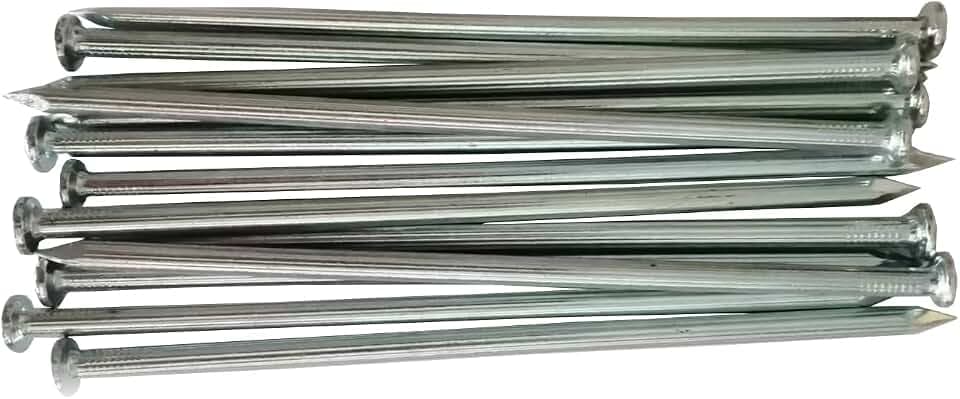Metal Stakes, 6 Inch 80Pcs Galvanized Landscape Spikes,Garden Nails for Turf,Weed Barriers,Tent and More (80, 6 in)