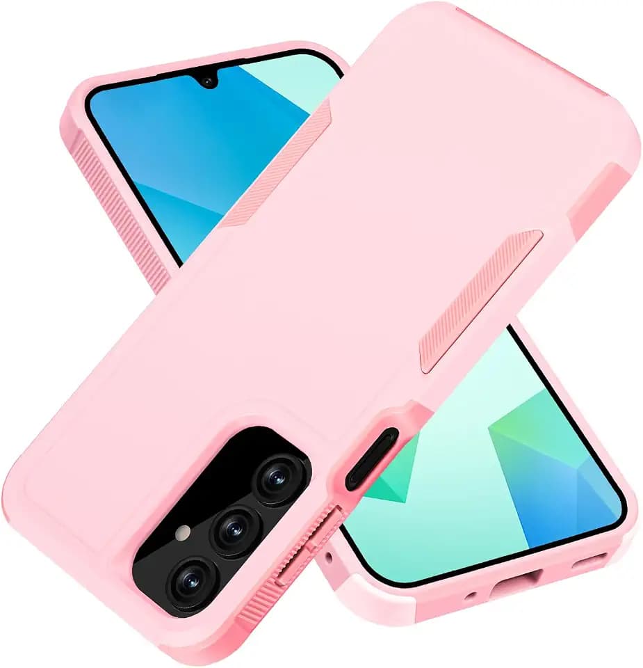 for Samsung Galaxy A16 5G Case Dual Layer Protective A16 5G Phone Case Heavy Duty Protection [Anti-Scratch] [Anti-Fingerprint] Non-Slip Shockproof Phone Case for Samsung Galaxy A16 5G Case Pink