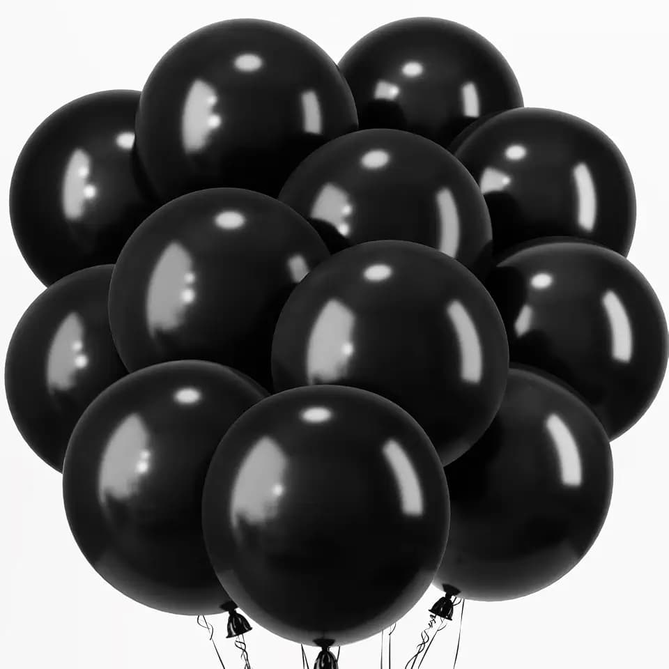 RUBFAC Black Giant Balloons 36pcs 18 Inch Jumbo Latex Balloon