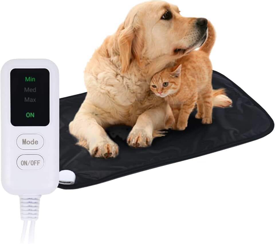 Mimi Hot Wärmedecke für Katzen und Katzen, 50x80cm, 3 Heizmodi, Heizdecke Katze, Heizmatte Hund Küken Kaninchen Tiere, Heizkissen für Haustiere, Wärmematte für Hunde, Pet Heating Pad
