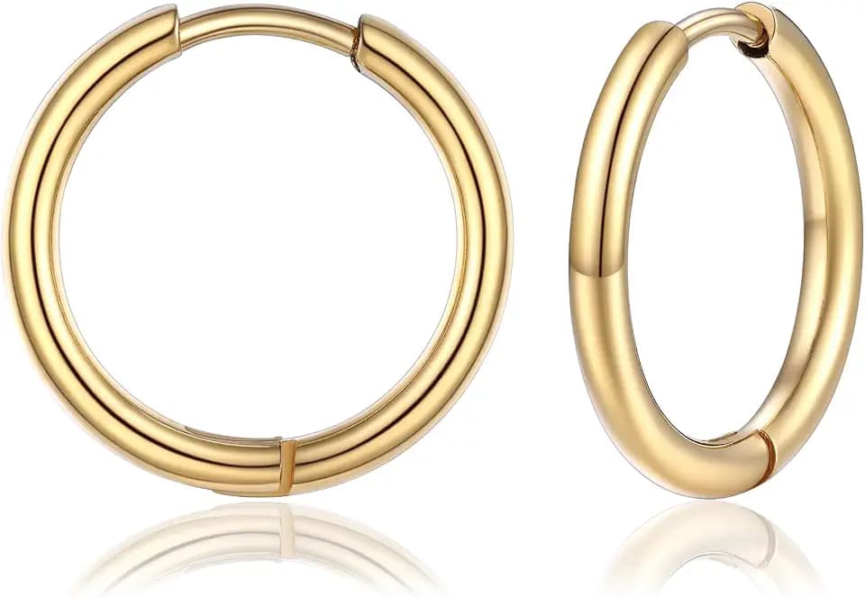 PROSTEEL Stainless Steel Huggie Hoop Earrings for Women Lightweight Earring