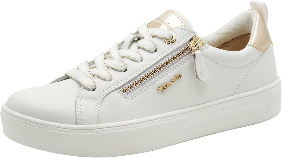 Tamaris Comfort Damen Sneaker flach mit Reißverschluss Freizeit