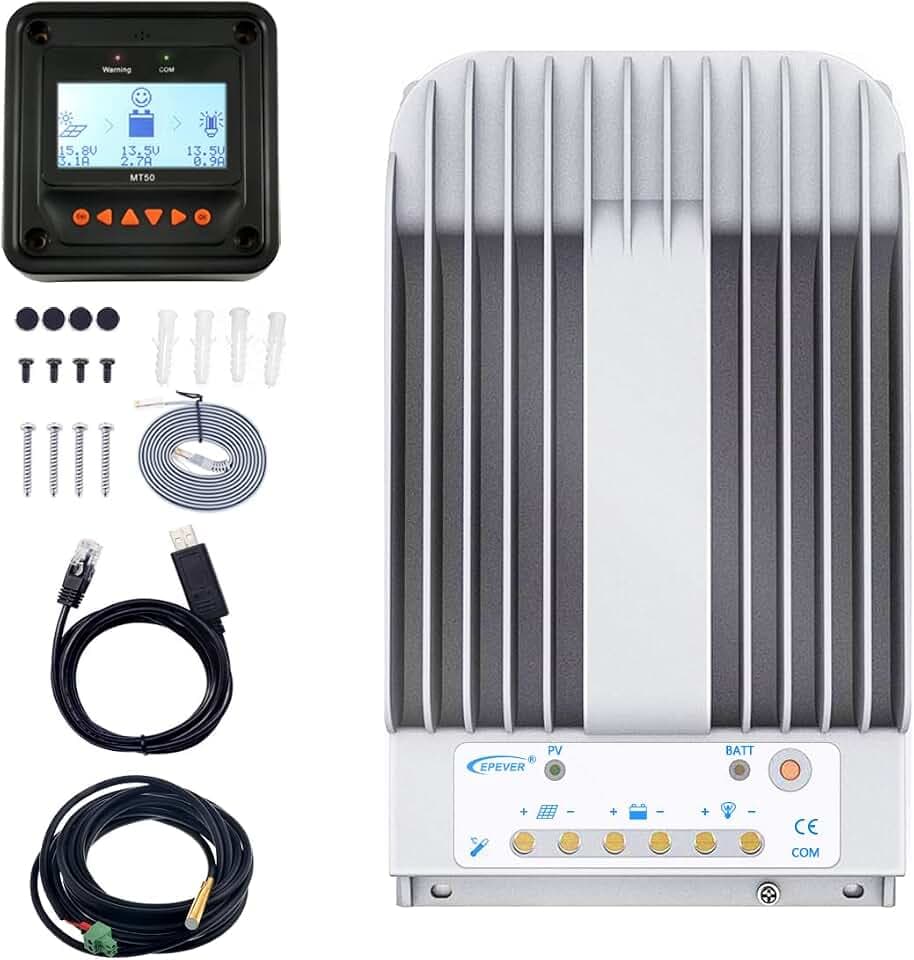 EPEVER 40A MPPT Solar Charge Controller 12V/24V Auto Working Max.PV 150V Solar Panel Charge Regulator Tracer BN Series Negative Ground Solar Controller