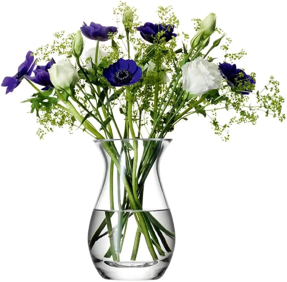 LSA International Flower Kleine Bouquet Vase, Glass, Klar, Höhe 17,5 cm