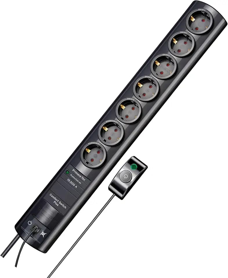 Brennenstuhl Primera-Tec Comfort Switch Plus Steckdosenleiste 7-Fach
