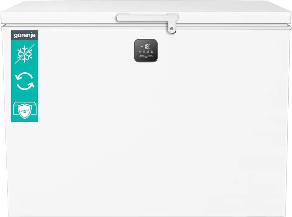 Gorenje FHNC28D6W5 Gefriertruhe mit Rollen/111,4cm Breite/277L/Total NoFrost/-24℃~8℃ Convert/Gefrierschutz unten -15℃/Elek. Kontrolle/2 Körbe/Sicherheitsschloss/BxHxT:111,4×84,7×63cm/Weiß[EEK D]
