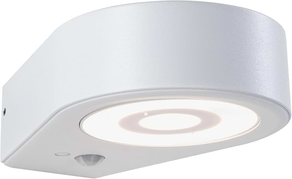 Paulmann 94867 LED Außenwandleuchte Silma Bewegungsmelder IP44 65x186mm 3000K 5,5 / 1x0,7W 600lm 230V Weiß Aluminium