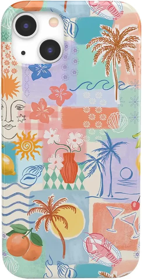 Casely iPhone 13 Case | Tropical Heat | Beachy Collage | Compatible with MagSafe | Classic Ultra Slim Design