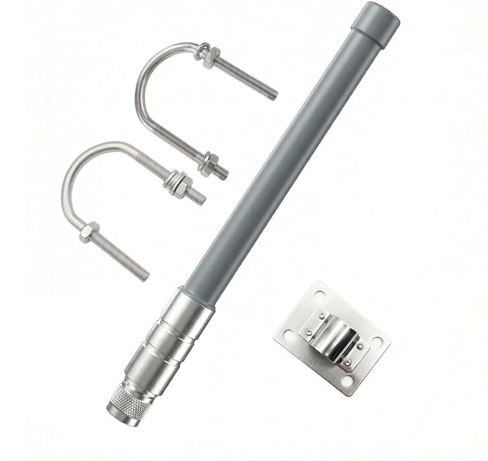 Outdoor 7dBi Antenna, 2400-2500MHz Fiberglass Antenna N-Type Male Connector for Boosts Performance of 4G/5G Routers, Hotspot Network Devices PC Security IP Camera Interne (VSWR≤2.0)