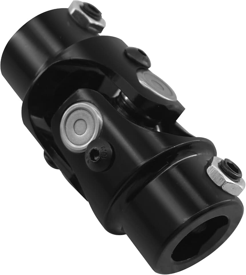 3/4 "DD x 3/4 "DD U-Joint Black Single Steering Shaft Universal Joint 35 Degree, Total Length:83 mm
