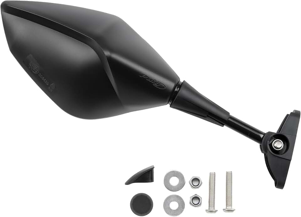 Puig 21825N Stangenspiegel optimierte Aerodynamik, Schwarz