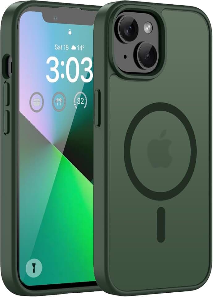 ORDA Magnetische für iPhone 13 / iPhone 14 Hülle, Grün