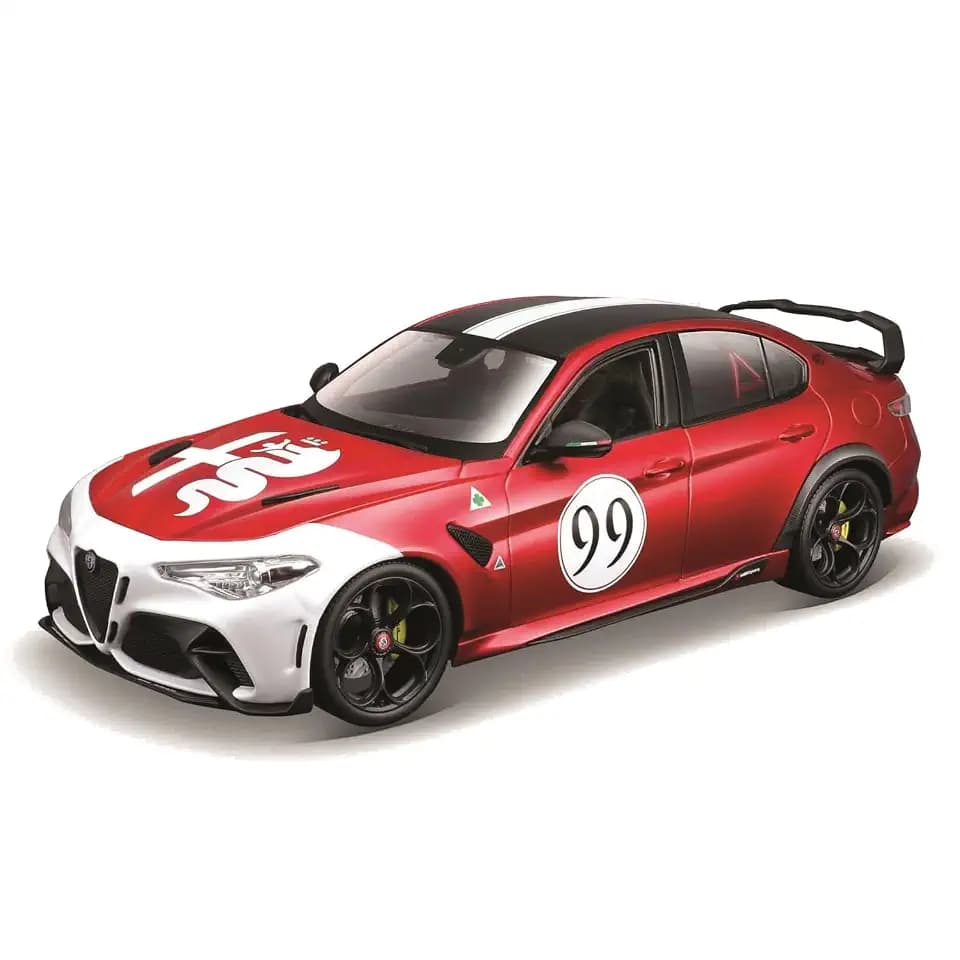 Bburago Alfa Romeo Giulia GTAm: Modellauto im Maßstab 1:18, rot, ab 3 Jahren (18-11049R1)