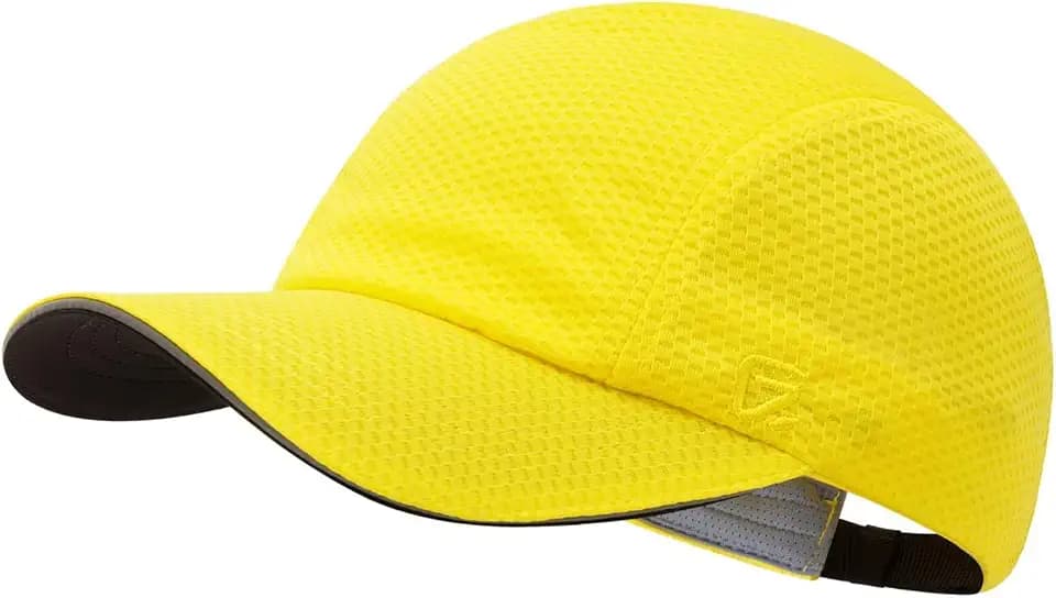 GADIEMKENSD Women's Race Day Running Cap Performance Mesh Hat Excellent Ventilation Lightweight Reflective Safety