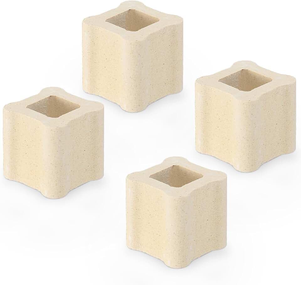 Nuanchu 4 Pack Kiln Post Ceramic Kiln Stilt & Shelf Support, 1/2 x 1"
