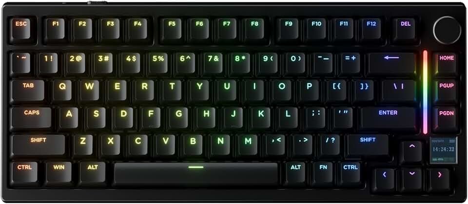 GamaKay TK75HE V2 Rapid Trigger Wireless Keyboard TFT Screen 0.005mm RT