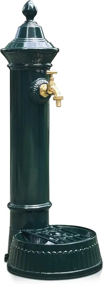 Linton Cast Iron Outdoor Water Column with Faucet, Freestanding Floor Mounted Hydrant Water Tap, Garden Hydrant with Faucet Retro Water Column for Garden Farm Pasture Backyard Irrigation Washing