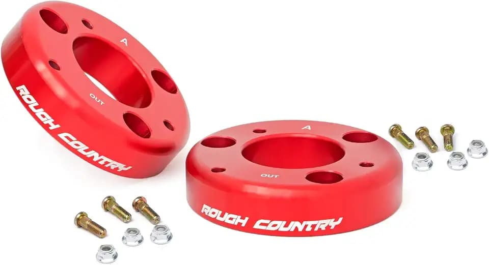 Rough Country 2" Leveling Kit for 2014-2024 Ford F-150 | Anodized Red - 569RED