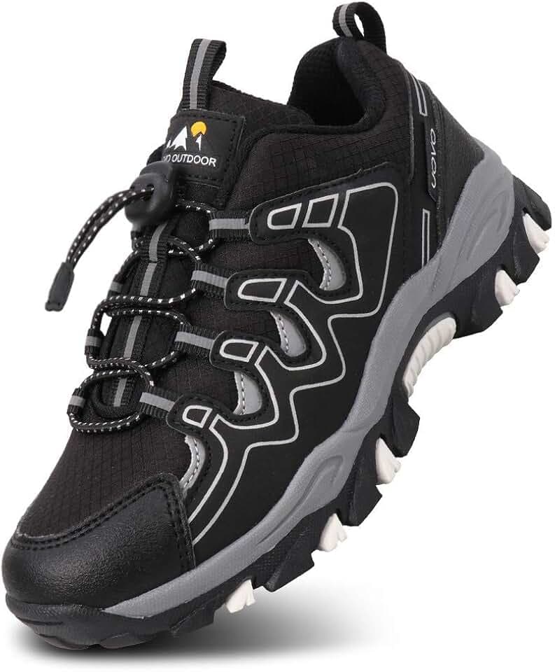 UOVO Boys Shoes Boys Sneakers Boys Tennis Running Shoes Waterproof Hiking Shoes Kids Athletic Outdoor Sneakers Slip Resistant(Little/Big Boys)