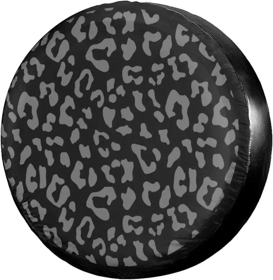 Leopard Print Spare Tire Cover Wheel Tire Cover Fit Trailer, RV, SUV and Many Vehicle 18inch