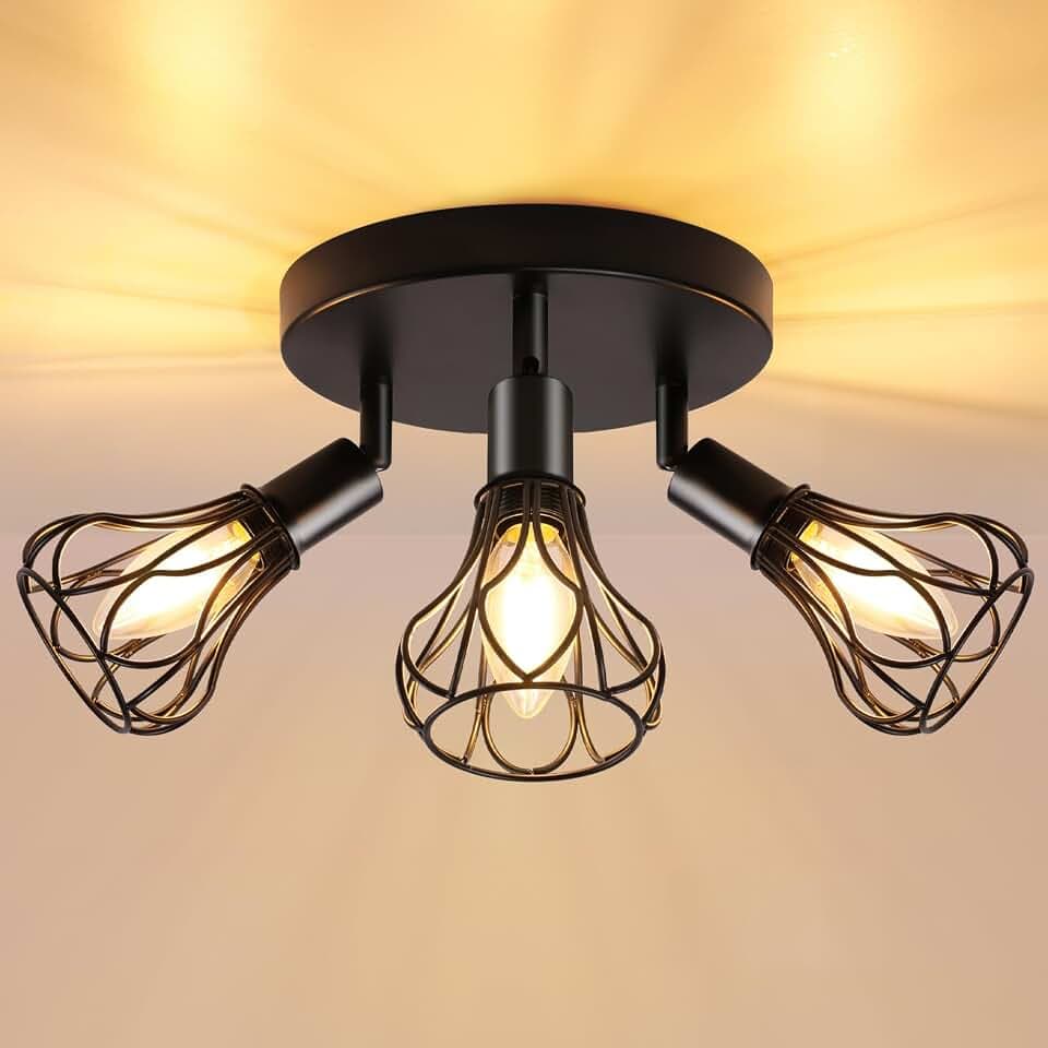 GeyouLux E14 Deckenlampe 3 Flammig, LED Deckenstrahler Schwenkbar 350°
