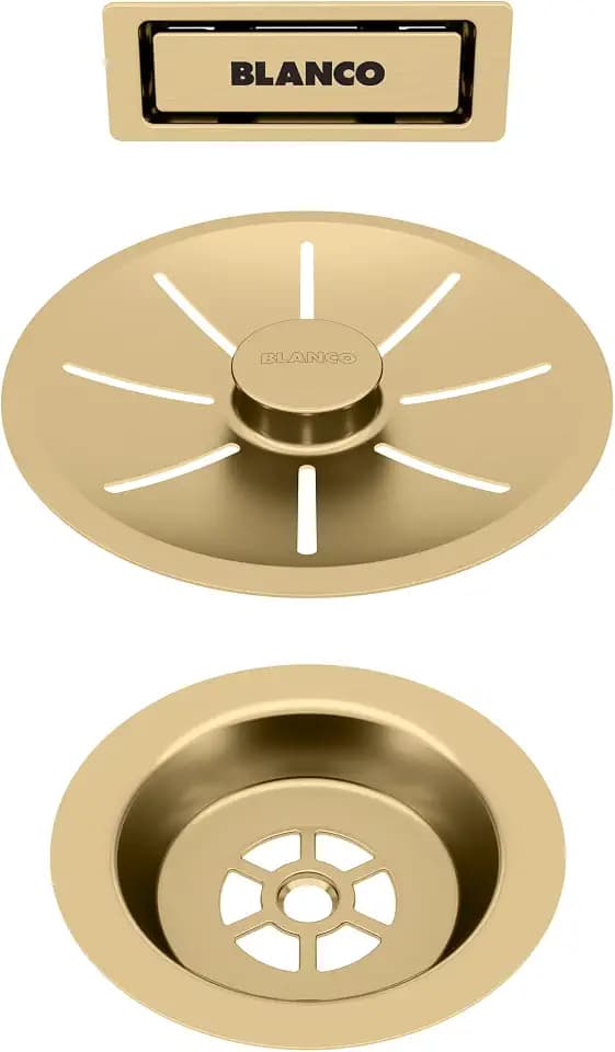 BLANCO Ablauf- und Überlaufset für Einzelbecken | satin gold
