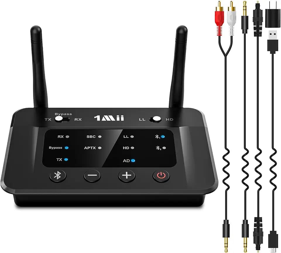 1Mii B03 Bluetooth 5.3 Transmitter Receiver for TV Home Stereo