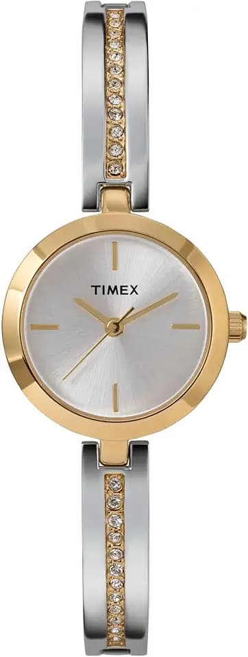 Timex Women's Main Street 25mm Watch - Silver-Tone Bracelet Silver Dial-Tone Case