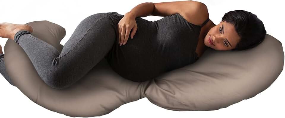 Boppy Total Body Pregnancy Pillow, Organic Cotton Cover, Maternity Support