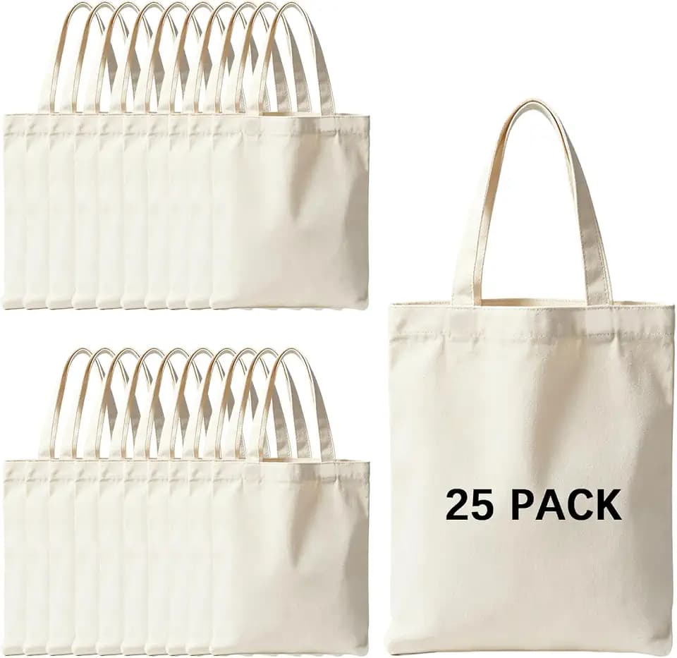 ORJ 13 * 15 inch Sublimation Blank Bags Bulk,Tote Bags for Sublimation, Canvas Tote Bags DIY Custom Shopping Bag