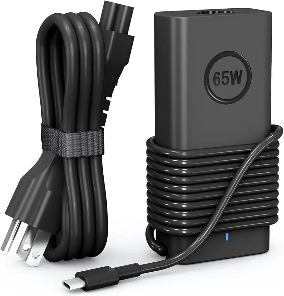 65W USB-C Compatible with Dell Laptop Charger XPS 13 and Latitude Charger 3340 3440 3540 3550 5420 5430 5520 5320 5340 5440 5550 7440 7490 7640 7410 7310 2-in-1 9440 2in1 Laptop - Power Cord Included