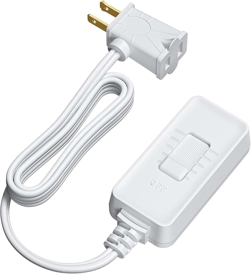 DEWENWILS Plug in Dimmer Switch for Lamp, Full Range Control, White