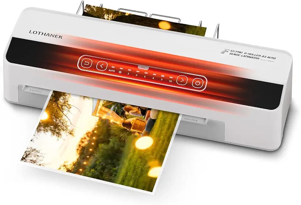 6 Roller 13" Professional Laminator Machine, 10Mil Laminating Machine